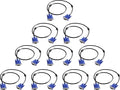 VGA to VGA Monitor Cable 10 Pack, 15 Pin Male to Male Computer Cord Support 1080P Full HD for Laptop TV Projector - 3 Feet