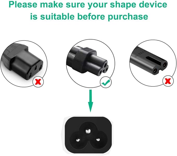 5Ft Mickey Mouse Power Cord,3 Prong Power Cord,AC Power Supply Cord,AC Adapter Laptop Notebook Computer Charger Cable.10 Aamp 125volt 120v 110v Plugs