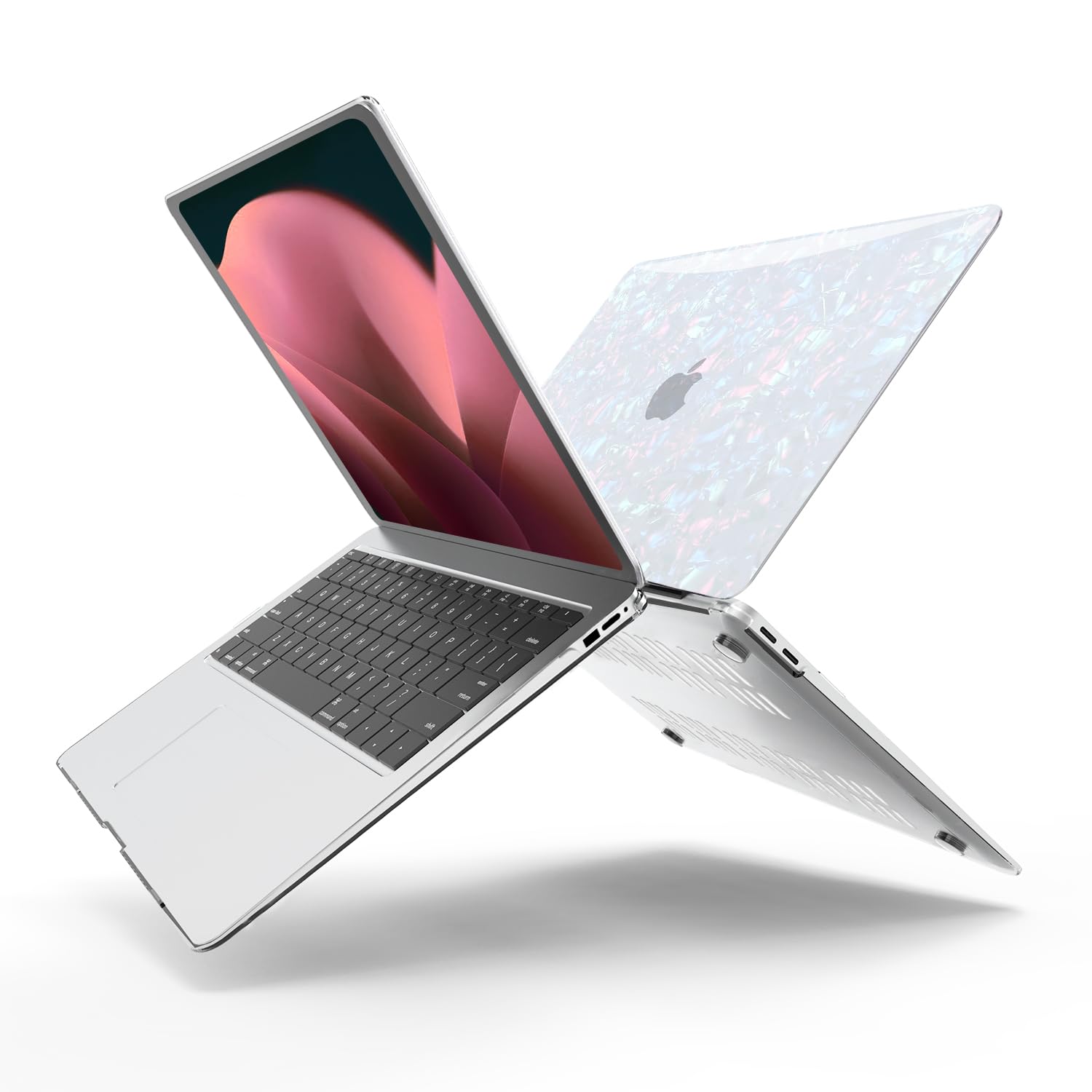 Anban for MacBook Pro 13 inch Case M2 M1 2025 2024 2023-2016, Shiny Pearl