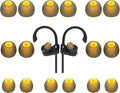 Replacement Earbud Tips Soft Anti Slip Washable and Reusable Silicone Fit Most In-Ear Earbuds (Inner Hole 3.8mm-5.1mm) 18pcs S M L