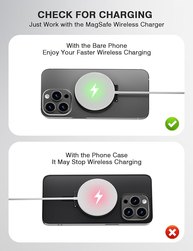 Grat 2 Magnetic Phone Grip Kickstand, [Elastic Finger Strap] Phone Loop Holder, Dual-Sided Magnet Ring Stand Compatible with Magsafe Series iPhone 16 15 14 13 12 Pro max, Black