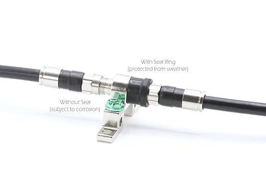 THE CIMPLE CO Coaxial F (F81) Weather Seal Boot - for Coax Ground Blocks, splitters, or Other F Connectors - Creates a Water Tight Seal (Grommet) - (25 Pack)