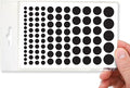 Stackable Webcam/Camera Vinyl Covers | 95 Low-Tack Restickable Webcam Sticker | 5-Sizes | Black 95-Pack (Muted Matte)