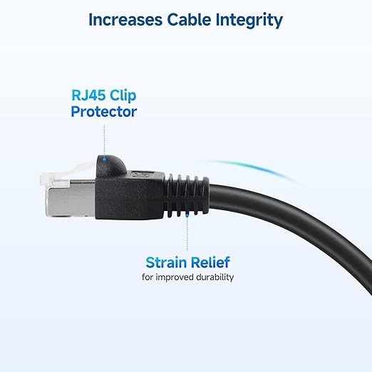 Cable Matters 100-Pack Cat6 / Cat5e RJ45 Strain Relief Boots, RJ45 Boot, Cat 6 Ethernet Boots, Multicolored, Fits 6.5mm (0.25in) Ethernet Cables