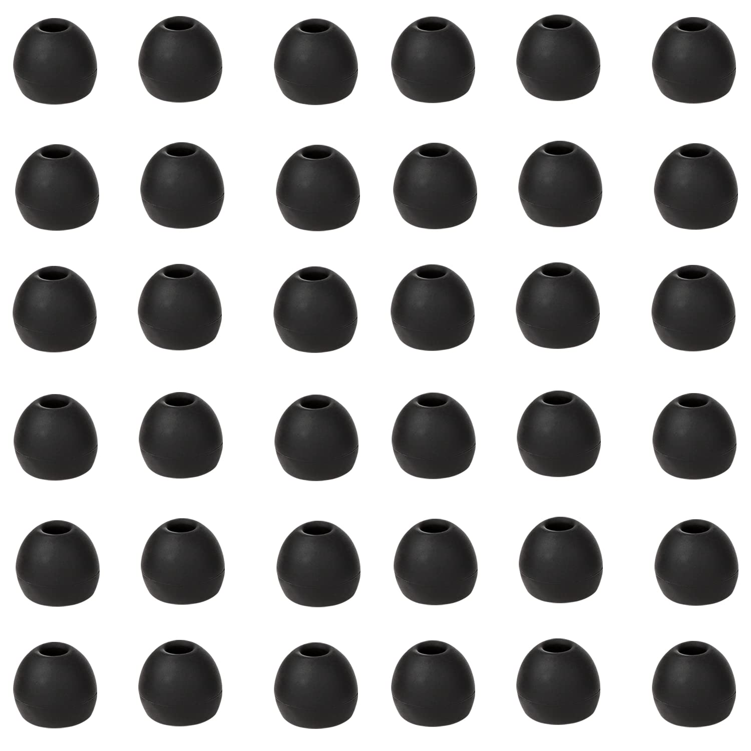 CYADCI 36 Pieces Small Earbud Tips Soft and Comfortable Silicone Earbud Tips Ear Bud Replacement Pieces Silicone Fit Most in-Ear Headphones，Inner Hole 3.8mm -5.5mm，Small Black Replacement Eartips