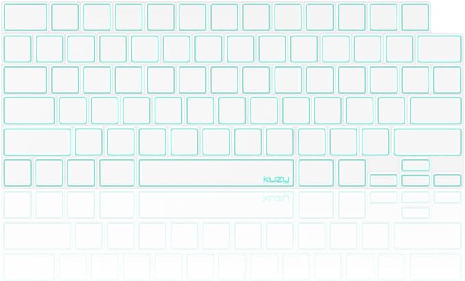 Kuzy Mint Premium MacBook Pro 14 inch Keyboard Cover M4 16" 2025 2024 2023 M3 M2 M1 Pro Max - MacBook Air 13 inch Keyboard Cover 15" M4 - A3240 A3241 A3401 A3403 A3114 A3113 - US Layout TPU, Mint