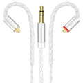 Premium HiFi IEM Cable - Silver-Plated 3.5mm to MMCX Cord, Lossless-Sound in-Ear Monitor Cables for Vibes 201/202, Shure SE215/315/425/535/846-Silver (HC001)