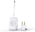 MEE audio Connect Air Pro Bluetooth Wireless Audio Transmitter & Receiver for AirPods or Bluetooth Headphones, 2-in-1 Adapter with Detachable Cable 3.5mm Aux Audio Jack for Airplanes, Auto, Gym, White
