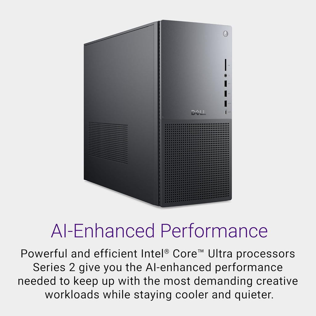 Dell Tower Plus EBT2250 Desktop Computer - Series 2 Intel Core Ultra 9 285 24-Core Processor up to 5.6 GHz, 64GB DDR5 RAM, 8TB SSD, Intel UHD Graphics, Windows 11 Pro, Graphite - EBT 2250