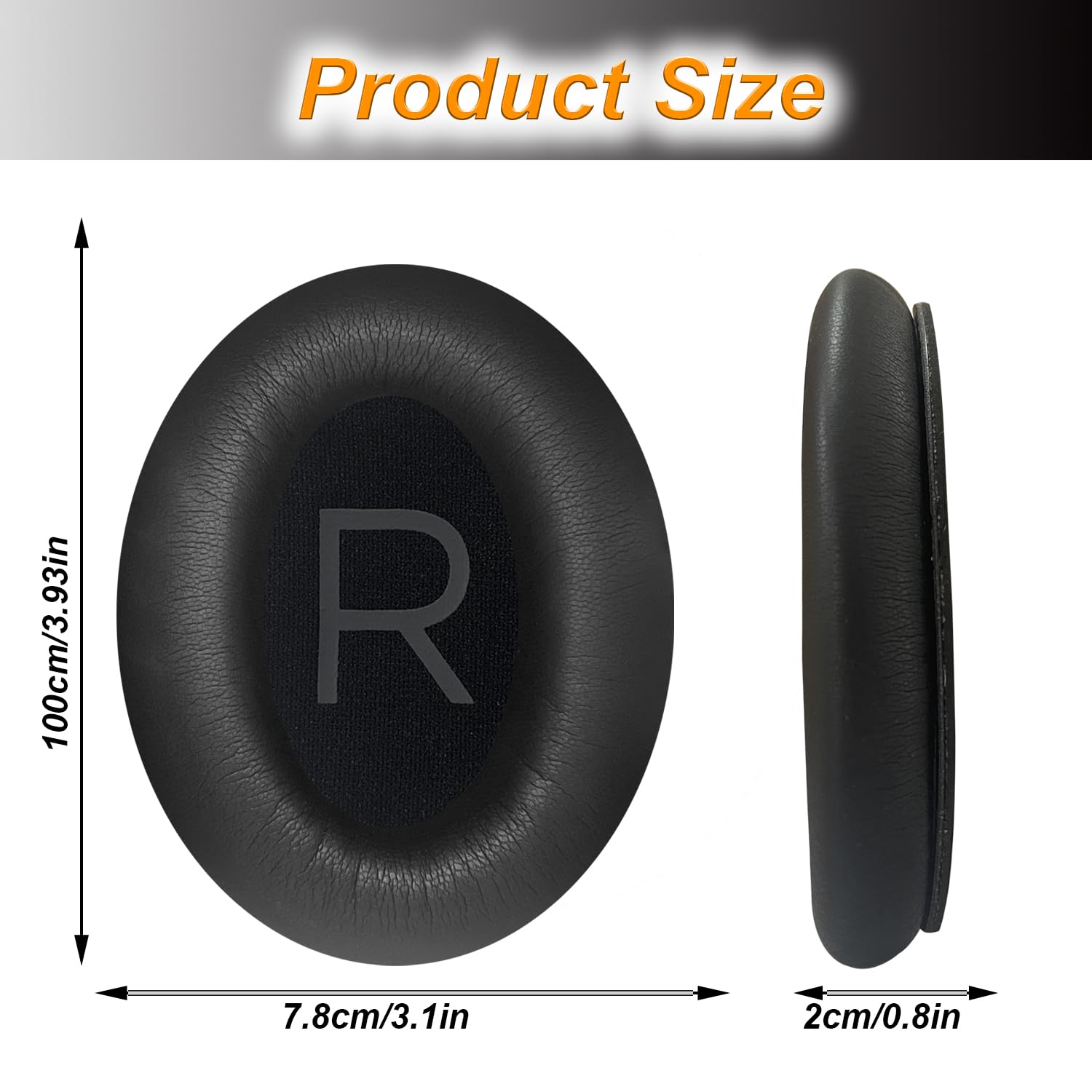 Earpads Cushions Replacement for Bose QC45(QuietComfort 45) Headphones Ear Pads,Soft Protein Leather,Noise Isolation Foam(Black)