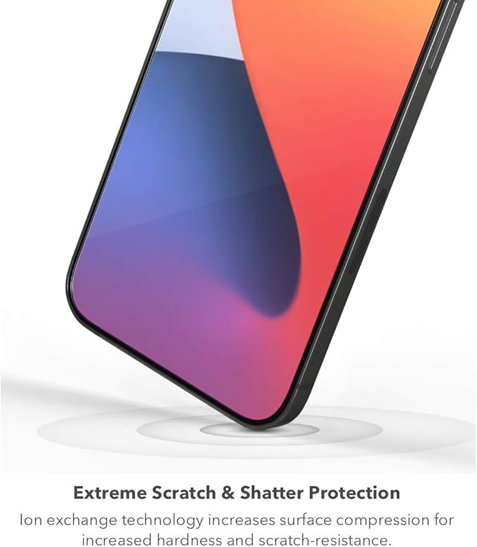 ZAGG InvisibleShield Glass Elite Plus Screen Protector - Made for iPhone 12 Pro Max - Case Friendly Screen - Impact & Scratch Protection, clear (200106657)