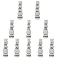 LeMotech 10Pcs NPT 3/8" IP68 Waterproof Cable Gland Flex Spiral Strain Relief Grey Nylon Joint with Gaskets for 5-10mm Wire Thread