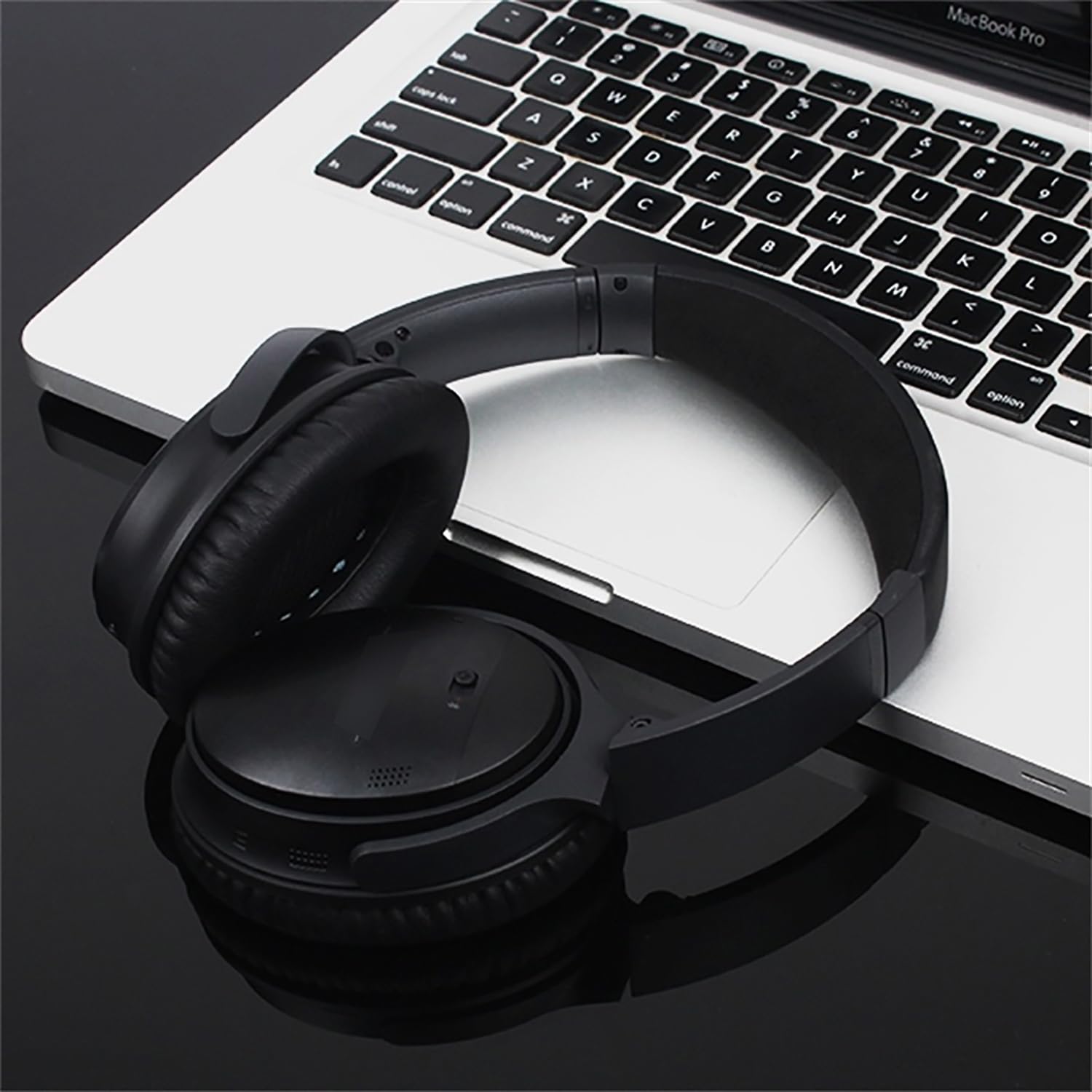 Ear Pads for Bose Quiet Comfort 35 Soft Protein Leather Replacement Earpads Ear Cushions Ear Pad for Bose QC 45/35 / 25/15 QC2 / Ae2 / Ae2i / Ae2W / Sound Link/Sound True (QC35-Black&Blue)