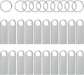 ABLAZE 128MB Flash Drive 20 Pack, Metal USB 2.0 Thumb Drives with Keychains USB Sticks Pendrives (Sliver)