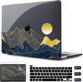 CISSOOK Compatible with MacBook Pro 13 inch Case M2 2025-2020 Release A2338 M2 M1 A2251 A2289, Plastic Hard Shell & Keyboard Cover for Pro 13 inch M2 with Touch Bar, Mountain & Raised Sun