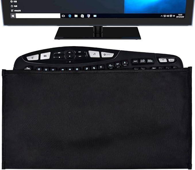 Logitech/Dell/Corsair/Havit/Redragon/Apple Magic Keyboard Dust Cover Pouch Case, Wireless/Wired Computer Gaming PC Keyboard Protector, Black