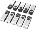 USB Flash Drives 64GB 10 Pack, Wooolken USB 2.0 Thumb Drives with Keychains Memory Stick USB Drive Pendrive for PC Laptop Computer (Black)