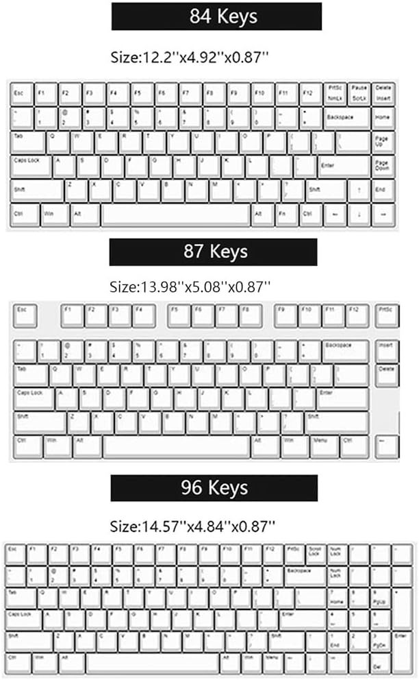 Acrylic Keyboard Dust Cover,87 Keys Transparent Mechanical Keyboard Protective Cover,Compatible with Computer Gaming Keyboards (13.98''x5.08''x0.87'')
