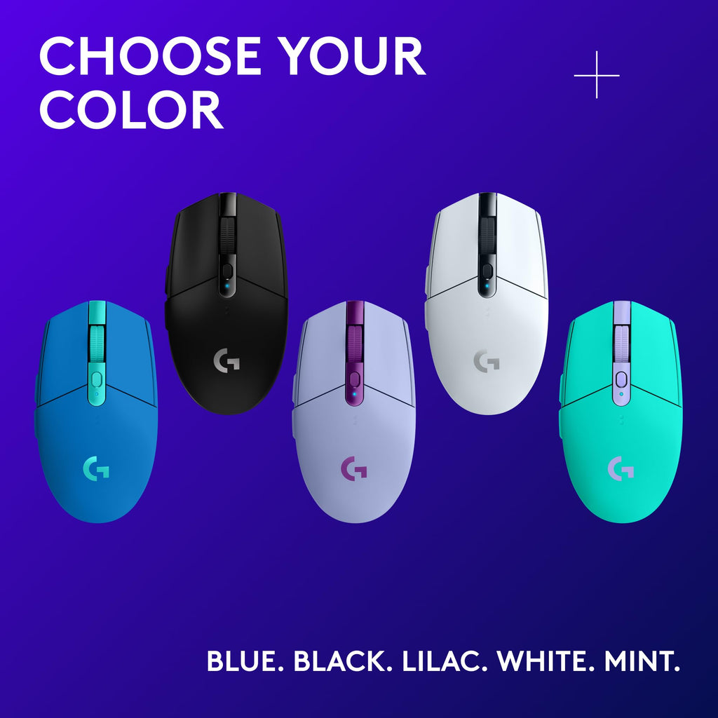 Logitech G305 Lightspeed Wireless Gaming Mouse, Hero Sensor, 12,000 DPI, Lightweight, 6 Programmable Buttons, 250h Battery, On-Board Memory, Compatible with PC, Mac - Mint