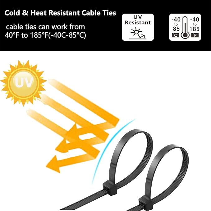 2000 PCS Zip Ties Assorted Sizes 4+6+8+10+12 Inch Self-locking Nylon Cable ties Outdoor, UV Resistant Wire Straps for Home Office Garden Workshop Indoor Outdoor Fence(garden green)