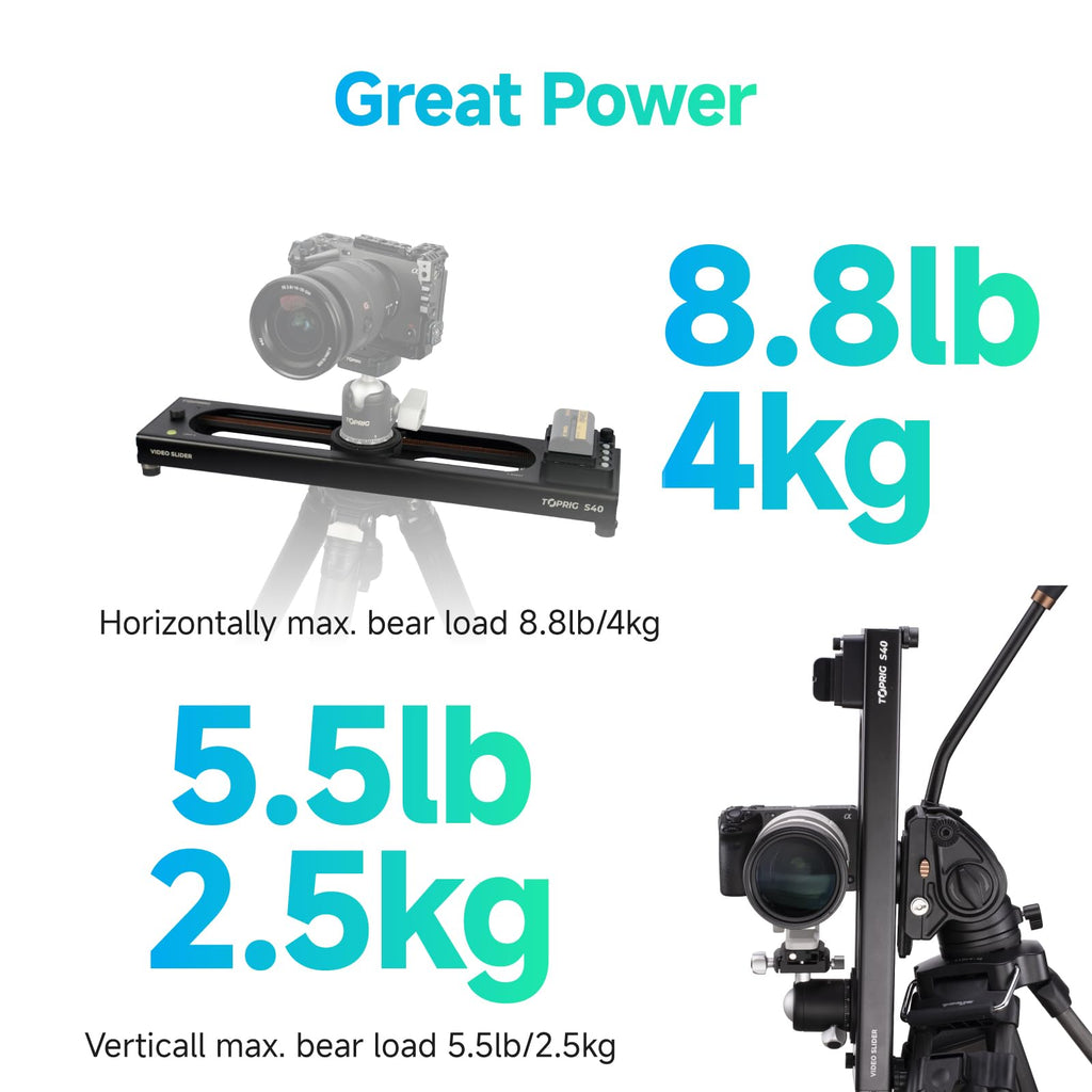 Accsoon Toprig S40 Motorized Camera Slider, 16inch