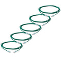 TRUECABLE Cat6 Component Rated Patch Cable, Unshielded (U/UTP), 10ft, Green, 28AWG Solid Copper, Snagless 10G High-Speed Ethernet Cable, PoE++ 4PPoE 100W, UL Listed, RoHS-3, 5 Pack