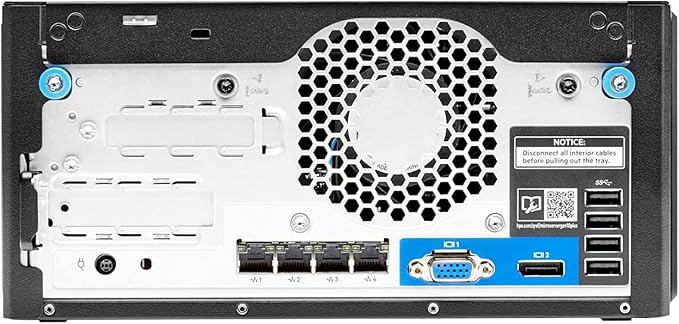 Hewlett Packard Enterprise HPE ProLiant MicroServer Gen10 Plus v2 Ultra Micro Tower Server for Small Business, Xeon E-2314 2.8GHz, 64GB Memory, 32TB HDD Storage, RAID, iLo, Server 2022 Essentials