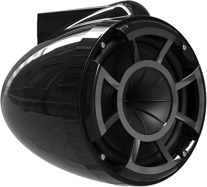 wet sounds Rev 8 Black V2 Revolution Series 8" Black Tower Speakers w/Fixed Clamp