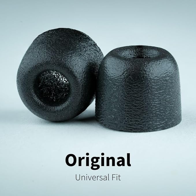 Comply 100 Core Series | Memory Foam Replacement IEM Ear Tips for Etymotic, Westone, Klipsch & More | Superior Noise Isolation, Ultimate Comfort, Secure Fit | TechDefender, Black, Medium (3 Pairs)