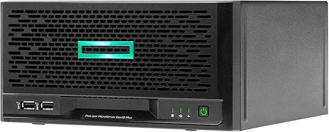 Hewlett Packard Enterprise HPE ProLiant MicroServer Gen10 Plus v2 Ultra Micro Tower Server for Small Business, Xeon E-2314 2.8GHz, 64GB Memory, 16TB HDD Storage, RAID, iLo, Server 2022 Essentials