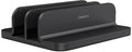Dual Aluminum Vertical Laptop Stand Organizer, Sturdy Notebook Computer Holder Stand Compatible with New Liquid Retina XDR Apple MacBook Air/Pro, Mac mini and iPad Pro - Black