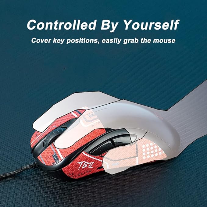 Grip Tape for Lamzu Atlantis Maya - Anti-Slip,Enhanced Control, Sweat Resistance,Improves FPS Gaming Grip & Mouse Protection [Pre-Cut] CS Black 0.3mm