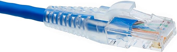 trueCABLE RJ45 Strain Relief Boots, Large 5.5 to 7.0mm Cut-to-Fit PVC Plug Cover, Transparent, 100 Pieces