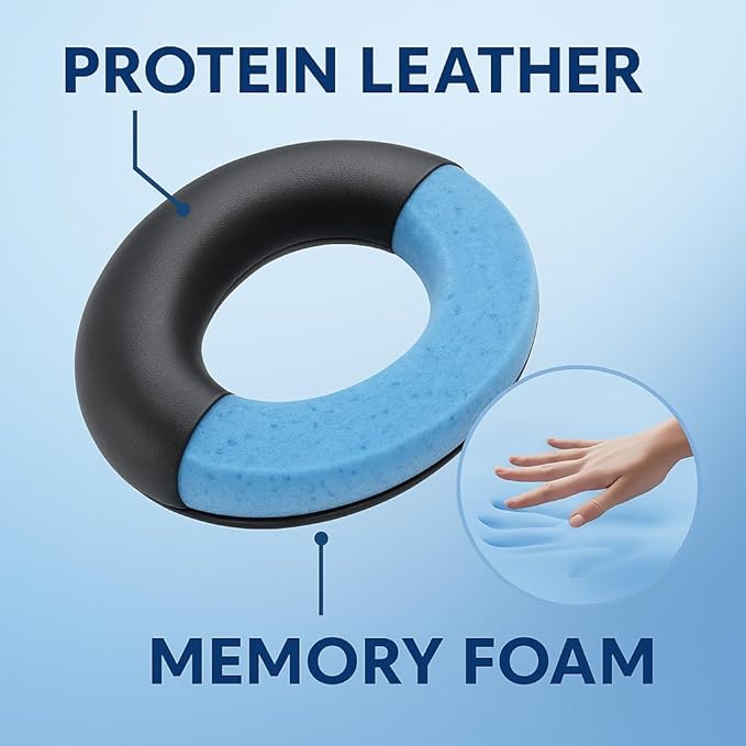 Premium Replacement Ear Pads for Bose QC2, QC15, QC25, QC35 I & II – Soft Protein Leather & Memory Foam Cushions – Enhanced Noise Isolation – Easy Installation Kit & Cleaning Cloth