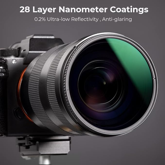 K&F CONCEPT 105mm Circular Polarizers Filter Polarizing Filter 28 Multi-Layer Coated Super Slim High Definition CPL Lens Filter (Nano-X Series)