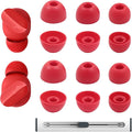 Replacement Silicone Ear Tips for Beats Fit Pro/Studio Buds/Studio Buds+ Headphone, 6 Pairs Earbuds Eartips L/M/S, Eargels Set Fit in Case, Earplug Ear Cap (Red with Pen)