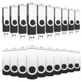 ABLAZE 4GB USB Flash Drive 20 Pack, USB 2.0 Thumb Drives with Lanyards Bulk Memory Sticks Pendrives 20PCS (Black)