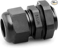 PENGLIN Cable Glands 1/2" NPT Nylon Cable Connector, Strain Relief Cord Connector, IP68 Waterproof Adjustable Locknut(1/2 Inch (20-Pack))