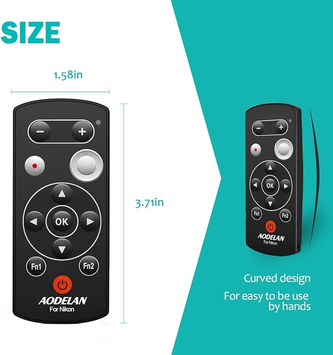 AODELAN Camera Wireless Shutter Release Remote Control for Nikon COOLPIX P1000 P950 B600 A1000 Z50 Z30 Z fc, Replaces Nikon ML-L7