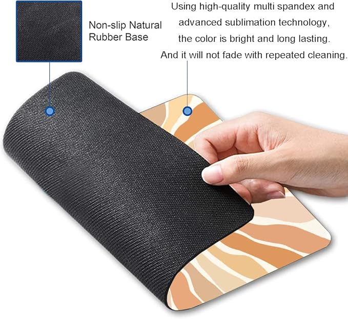Mouse Pad, Modern Abstract Mouse Pad, Waterproof Mouse Mat Square Boho Mousepad Non-Slip Rubber Base Computer Mouse Pads for Office Laptop
