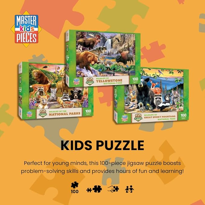 MasterPieces 100 Piece Jigsaw Puzzle for Kids - Mossy Oak The Young Pack - 14"x19"