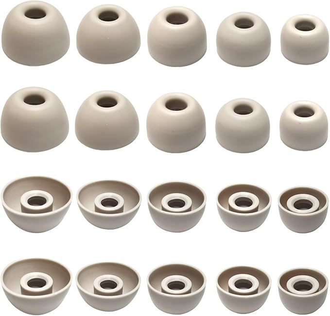 Replacement Earbud Tips for Powerbeats Pro 2 Ear Tips [10 Pairs ] – XL/L/M/S/XS Silicone Earbuds Tips Compatible with Beats Studio Buds/Beats Fit Pro/Solo Buds, Quicksand