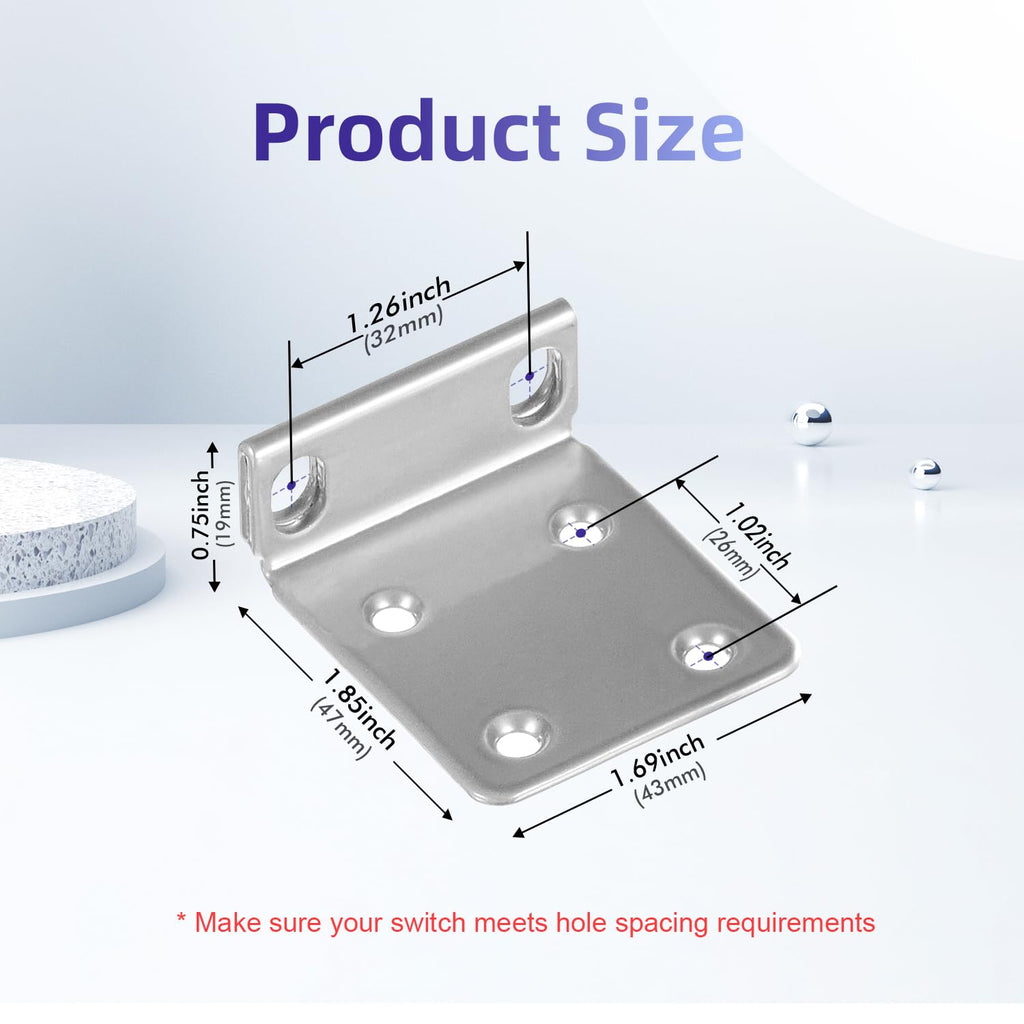 Rack Mount Kit for Ubiquiti Switch, 1U Rack Ears for Ubiquiti 16/24/48 Series Switches
