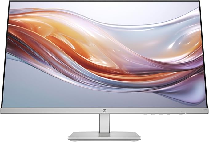 HP Series 5 524sh Monitor (Replaces M24h) 24" IPS FHD (1920x1080) 99% sRGB Display, Adjustable Tilt, Flicker Free, Anti-Glare, Low-Blue Light Filter, Black/Silver w/DKZ Hub USB Port Expander