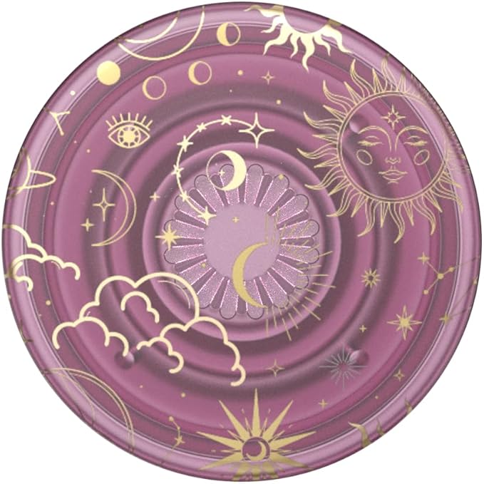 PopSockets Translucent Phone Grip with Expanding Kickstand, PopSockets for Phone, Adhesive Grip, Translucent PopGrip - Celestial Mauve