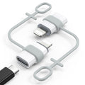 MoKo USB C to Lightning Adapter, Not for Audio/OTG, Lightning Male to USB C Female Adapter for iPhone 14/13/12/11/X Series, iPad/AirPods, Support Charging & Data Sync, with Anti-Lost Loop, White