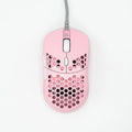 Gwolves Hati HTS Lightweight Honeycomb Wired Gaming Mouse,~52g,3389 Sensor,16,000 DPI, Low Latency,Anti-Interference,6 Programmable Buttons,On-Board Memory,PC/Mac and Laptop (Pink, HTS - Small)