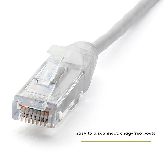 TRUECABLE Cat6 Component Rated Patch Cable, Unshielded (U/UTP), 5ft, White, 28AWG Solid Copper, Snagless 10G High-Speed Ethernet Cable, PoE++ 4PPoE 100W, UL Listed, RoHS-3, 5 Pack