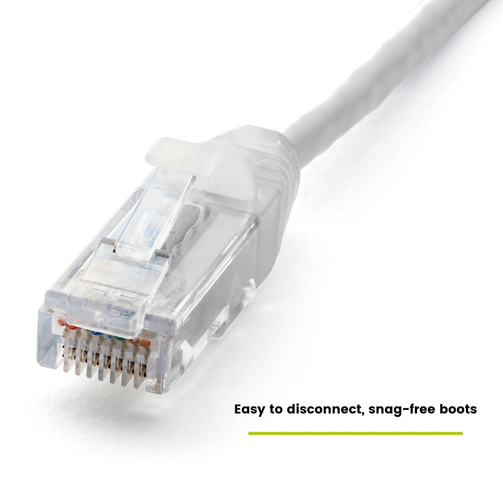 TRUECABLE Cat6 Component Rated Patch Cable, Unshielded (U/UTP), 5ft, White, 28AWG Stranded Pure Copper, Snagless 10G High-Speed Ethernet Cable, PoE++ 4PPoE 100W, UL Listed, RoHS-3, 5 Pack