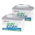 Redodo 12V 100Ah LiFePO4 Self-Heating Group 31 Deep Cycle Battery -2 Pack